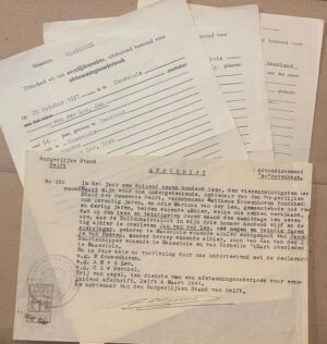 1943-1944 Vier uittreksels van akten uit de burgerlijke stand